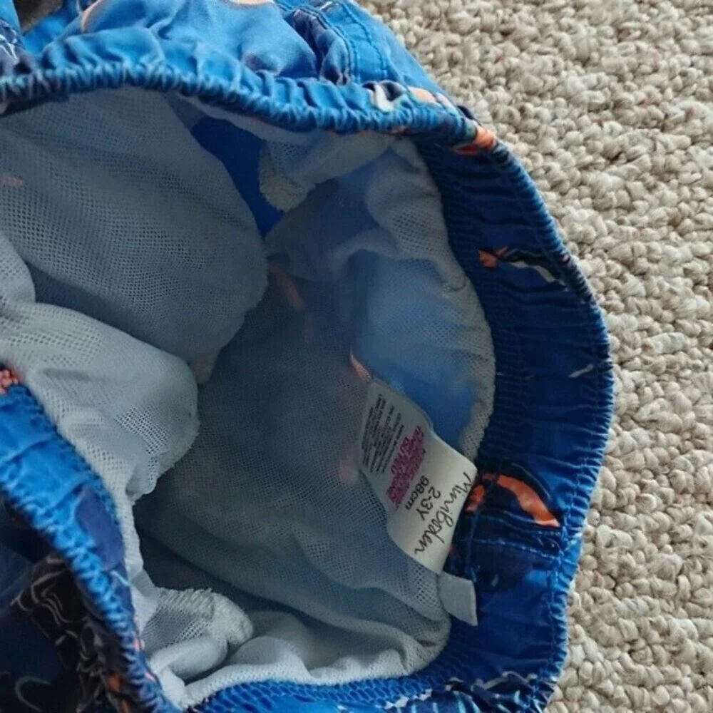 Shark themed swim trunk and top size 2T